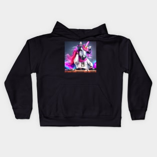 Dj Unicorn Art Kids Hoodie